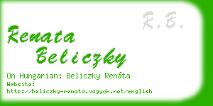 renata beliczky business card