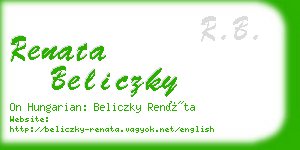 renata beliczky business card